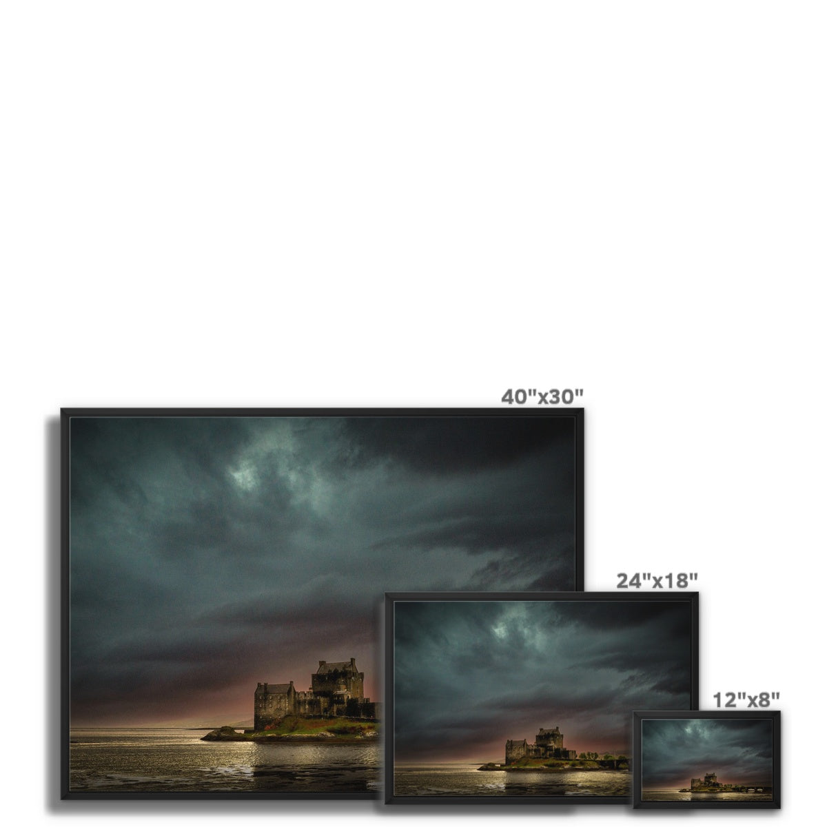 A Brooding Eilean Donan Castle Scottish Landscape Photography | Framed Canvas