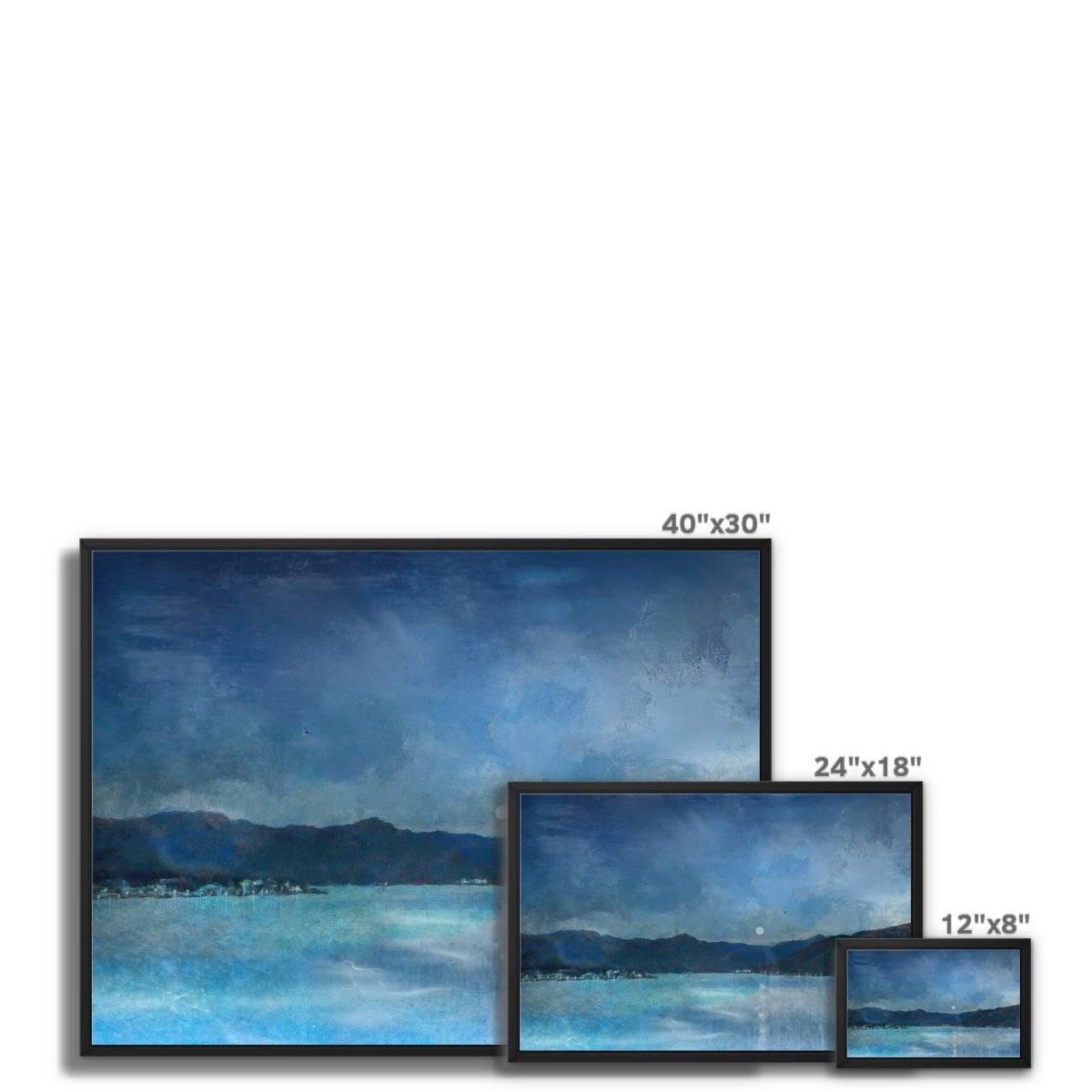 Clyde Winter Morning Moon Painting | Framed Canvas Prints From Scotland