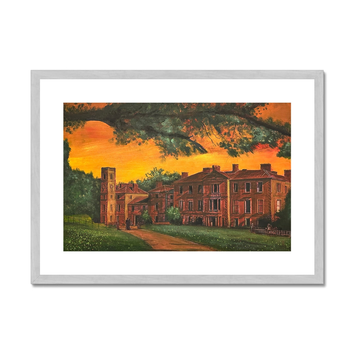 Cambo House St Andrews Painting | Antique Framed & Mounted Prints From Scotland