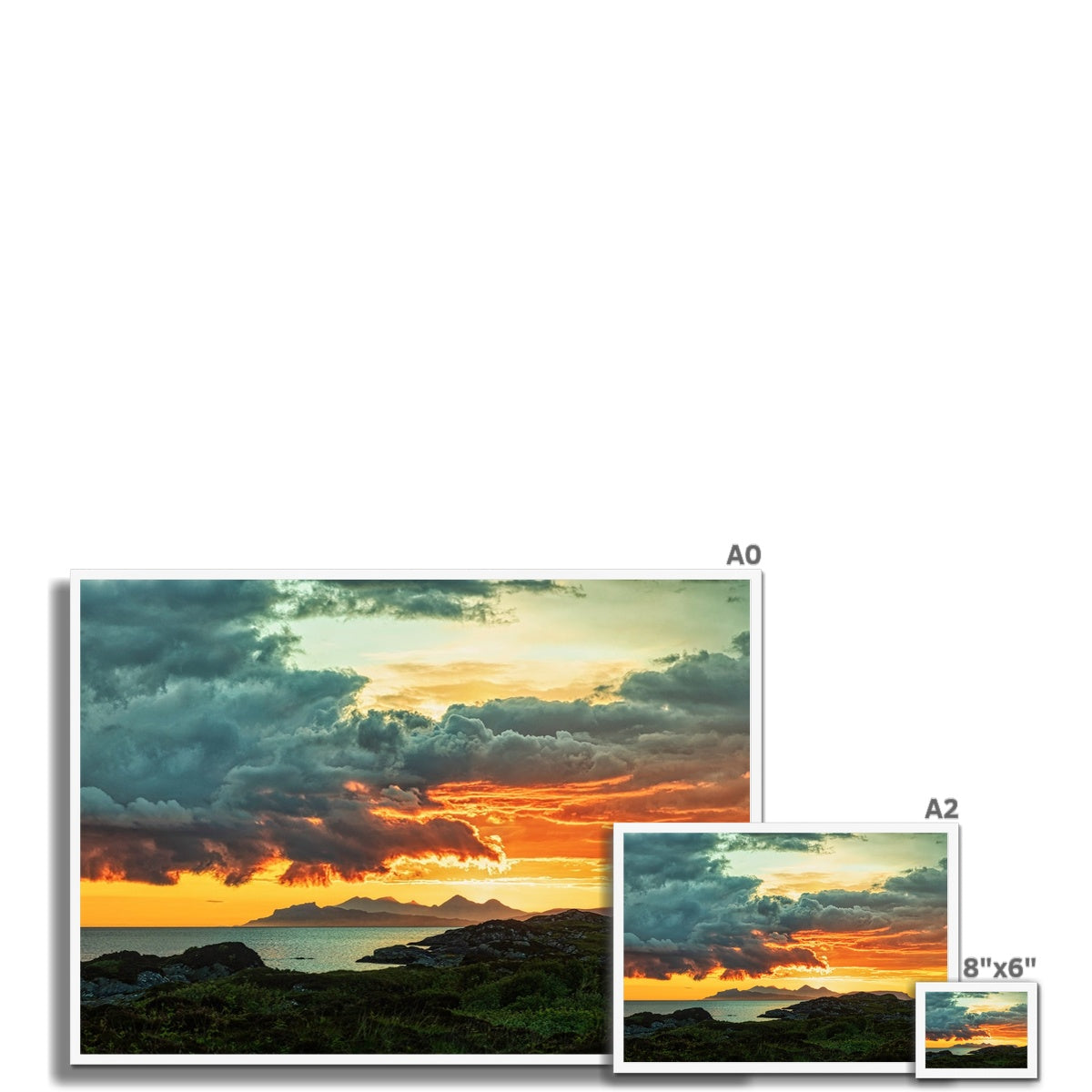 Sunset Over Skye From Ardtoe Scottish Landscape Photography | Framed Print