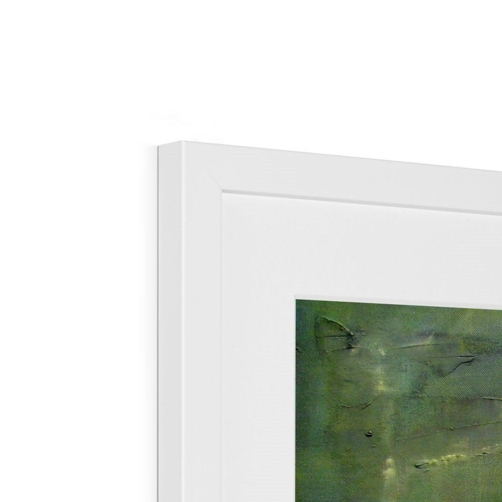 Minimalist white rectangular frame for Neon New York print