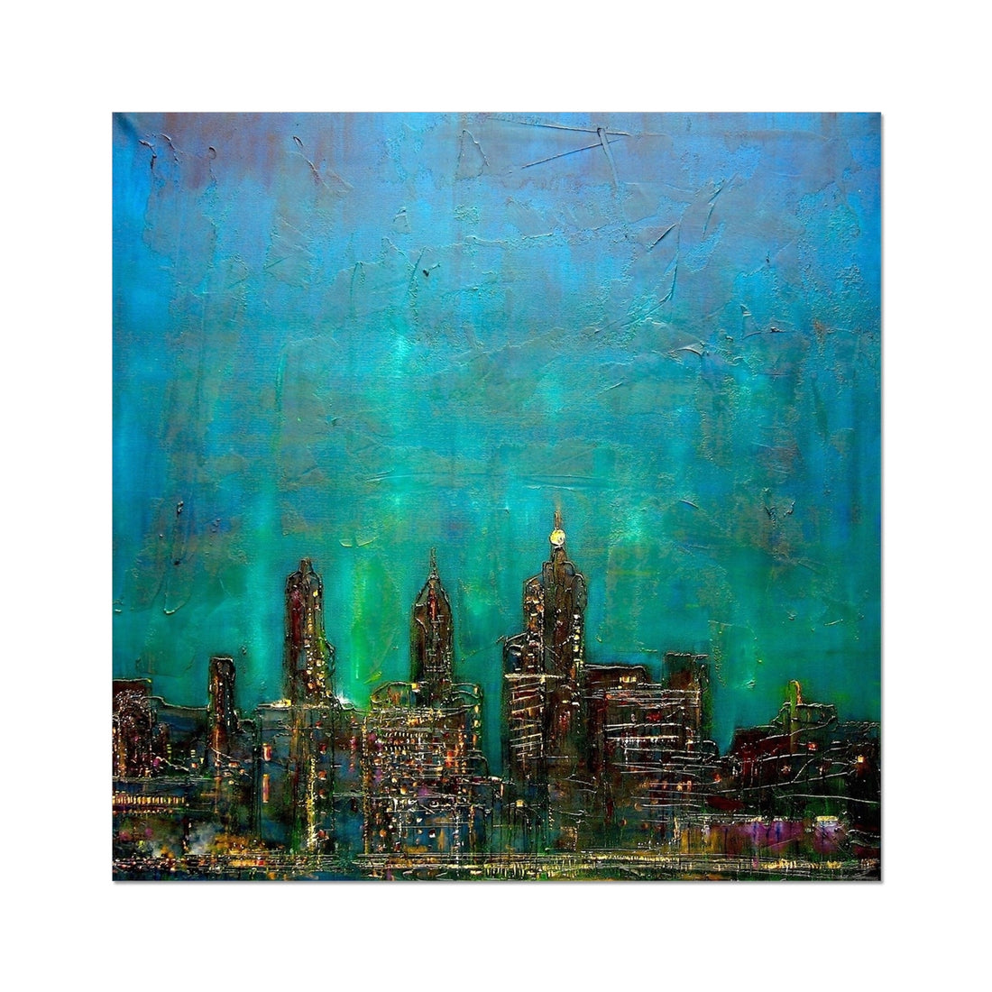 New York Nights Painting | Artist Proof Collector Print | Paintings from Scotland by Scottish Artist Hunter