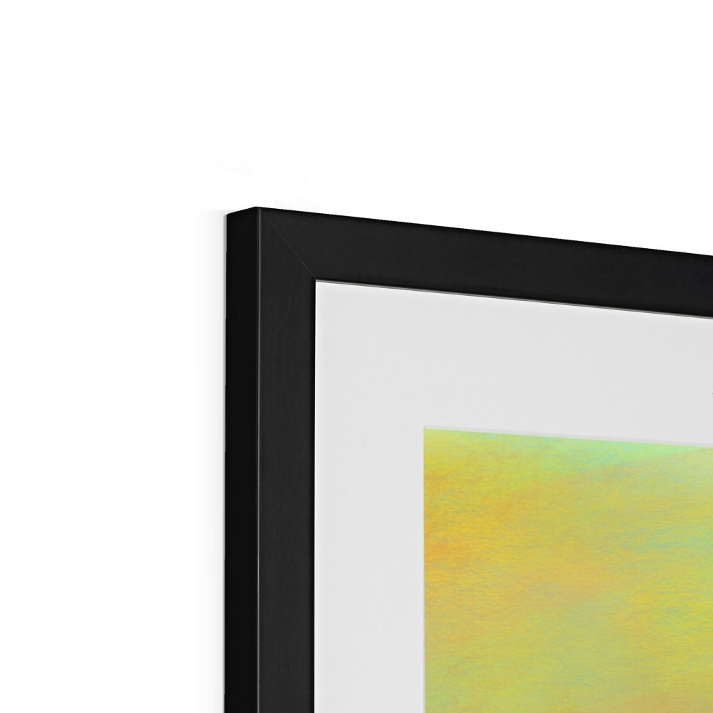 Black matte frame with Dunnottar Castle Dusk gradient abstract print