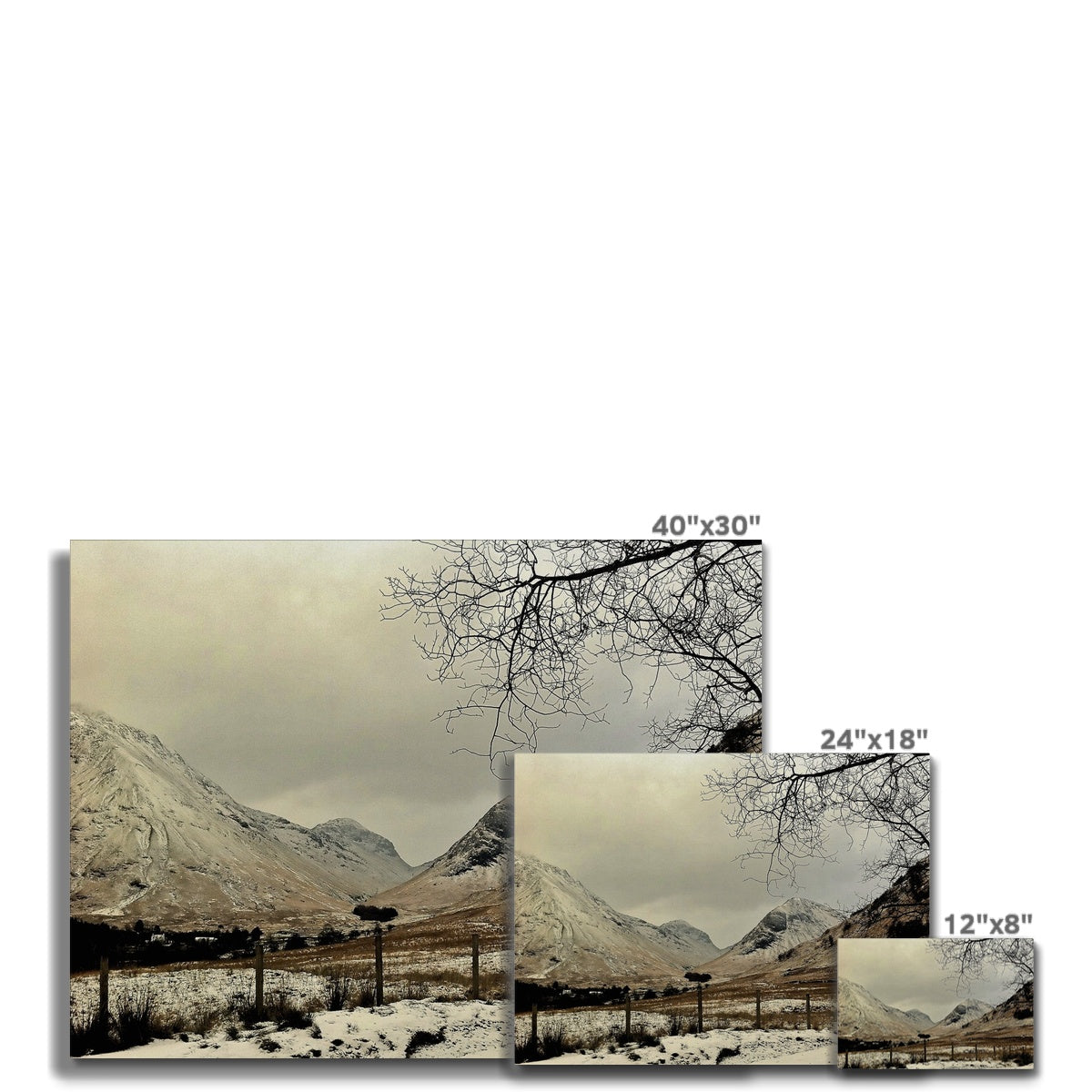 Winter In Glencoe Scottish Landscape Photography | Canvas