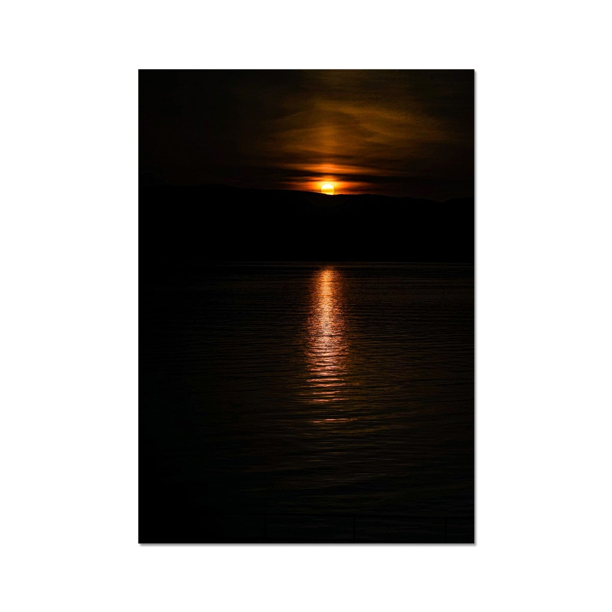 Sonnenwende-Sonnenuntergang über den Hügeln von Argyll, Fine Art Print