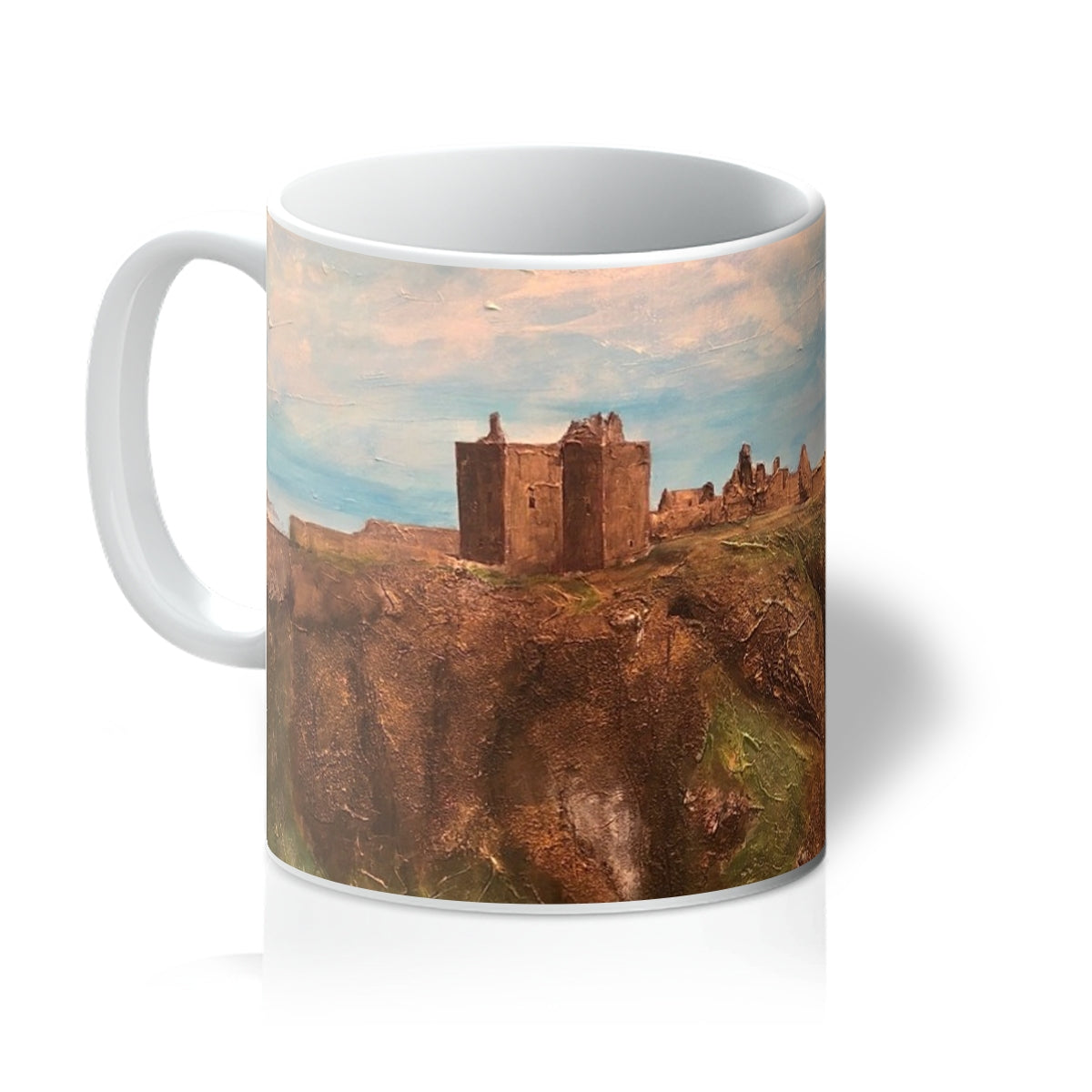 Dunnottar Castle Art Gifts Mug-Homeware-Prodigi-11oz-White-Paintings, Prints, Homeware, Art Gifts From Scotland By Scottish Artist Kevin Hunter
