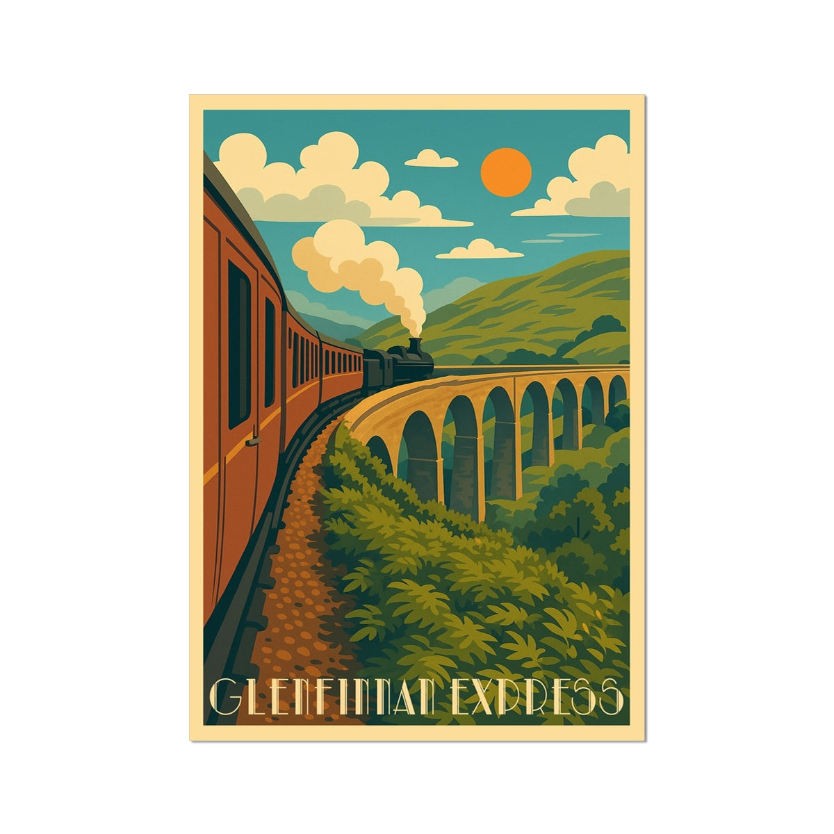 Der Glenfinnan Express – Harry Potter Kunstdruck