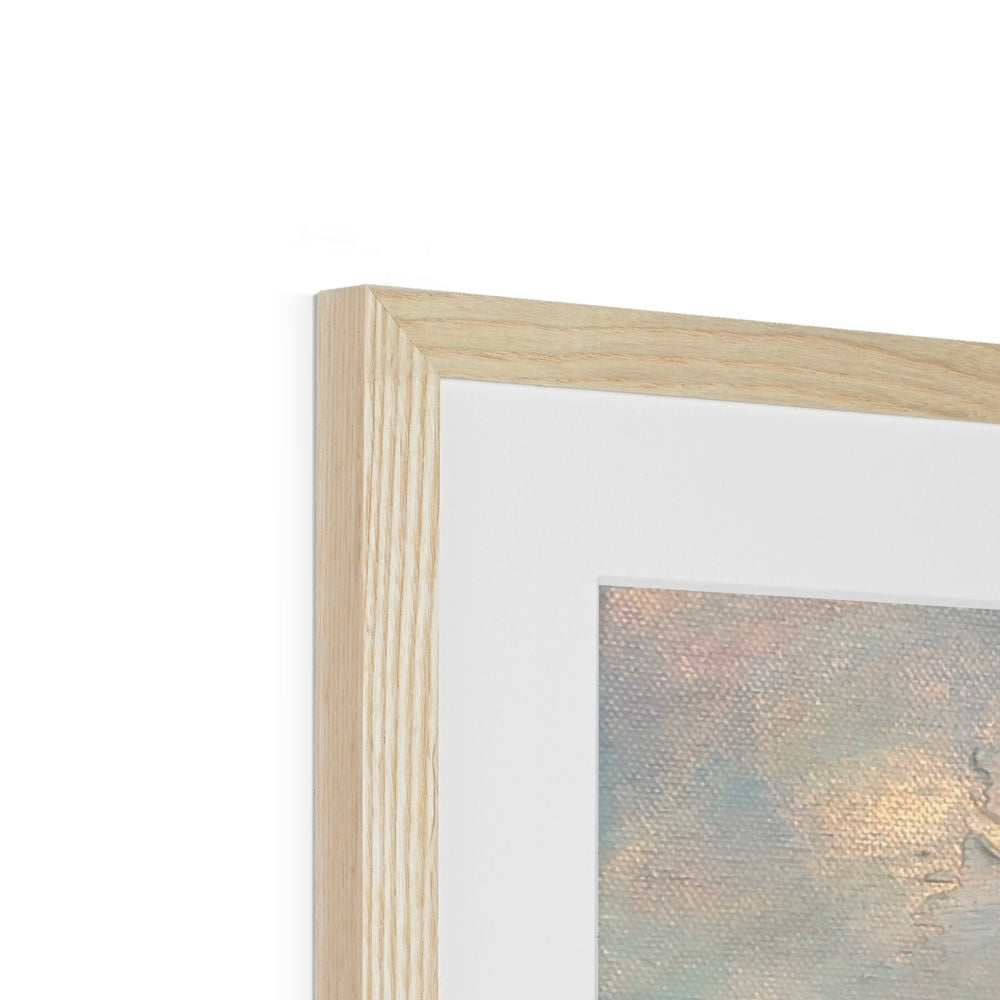 Jura from Crinan framed abstract print with light wood frame and white mat