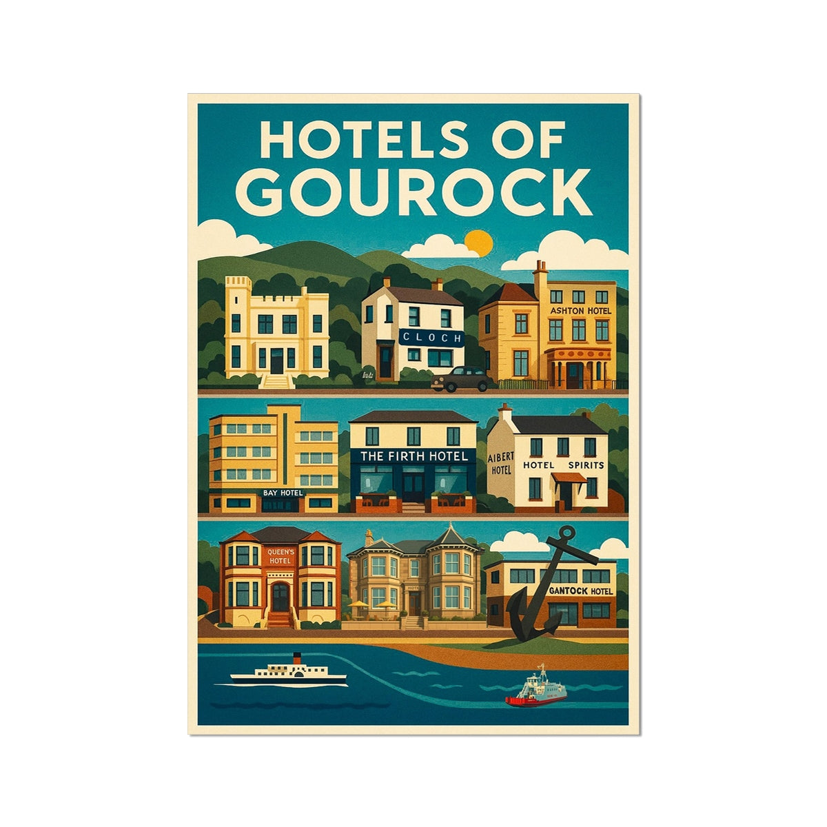Hotels von Gourock, Kunstdruck