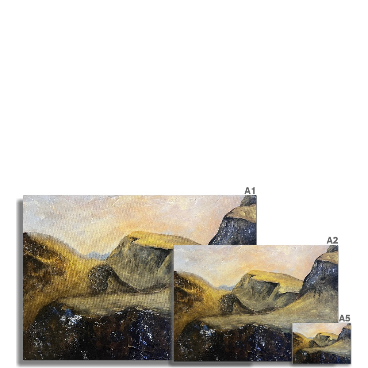 The Quiraing Skye Painting | Fine Art Prints From Scotland-Unframed Prints-Skye Art Gallery-Paintings, Prints, Homeware, Art Gifts From Scotland By Scottish Artist Kevin Hunter