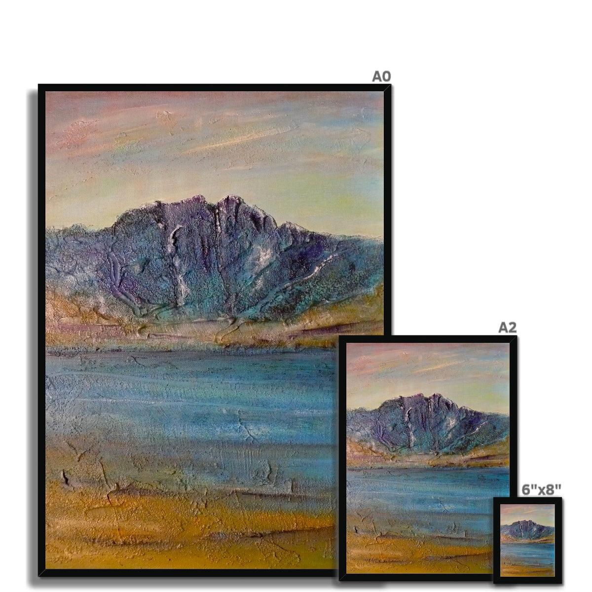 Torridon Painting | Framed Prints From Scotland-Framed Prints-Scottish Lochs & Mountains Art Gallery-Paintings, Prints, Homeware, Art Gifts From Scotland By Scottish Artist Kevin Hunter