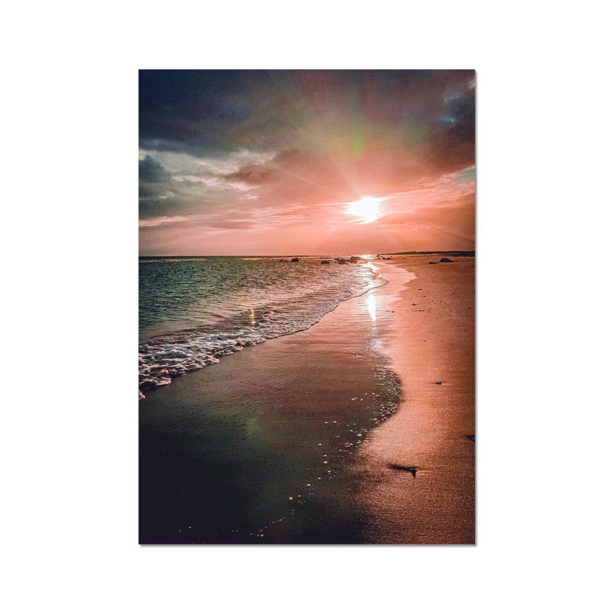Pollachara Beach Sunset - South Uist  Fine Art Print
