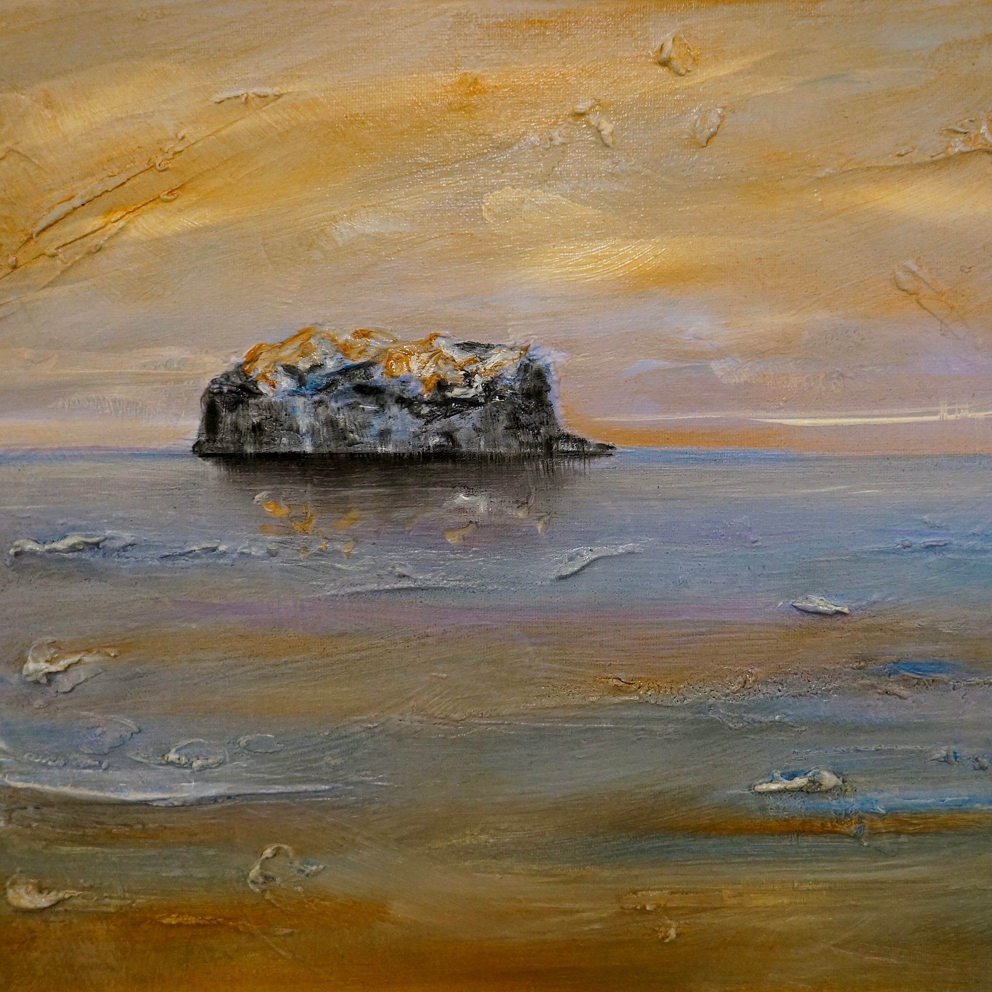 Bass Rock Dawn | Scotland In Your Pocket Art Print-Scotland In Your Pocket Framed Prints-Edinburgh & Glasgow Art Gallery-Paintings, Prints, Homeware, Art Gifts From Scotland By Scottish Artist Kevin Hunter