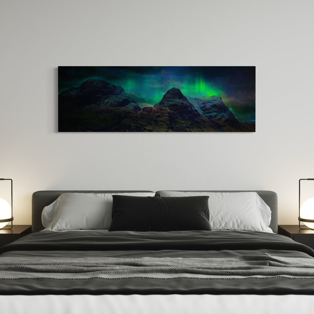 Glencoe Northern Lights | Panoramic Painting &amp; Art Prints-Glencoe