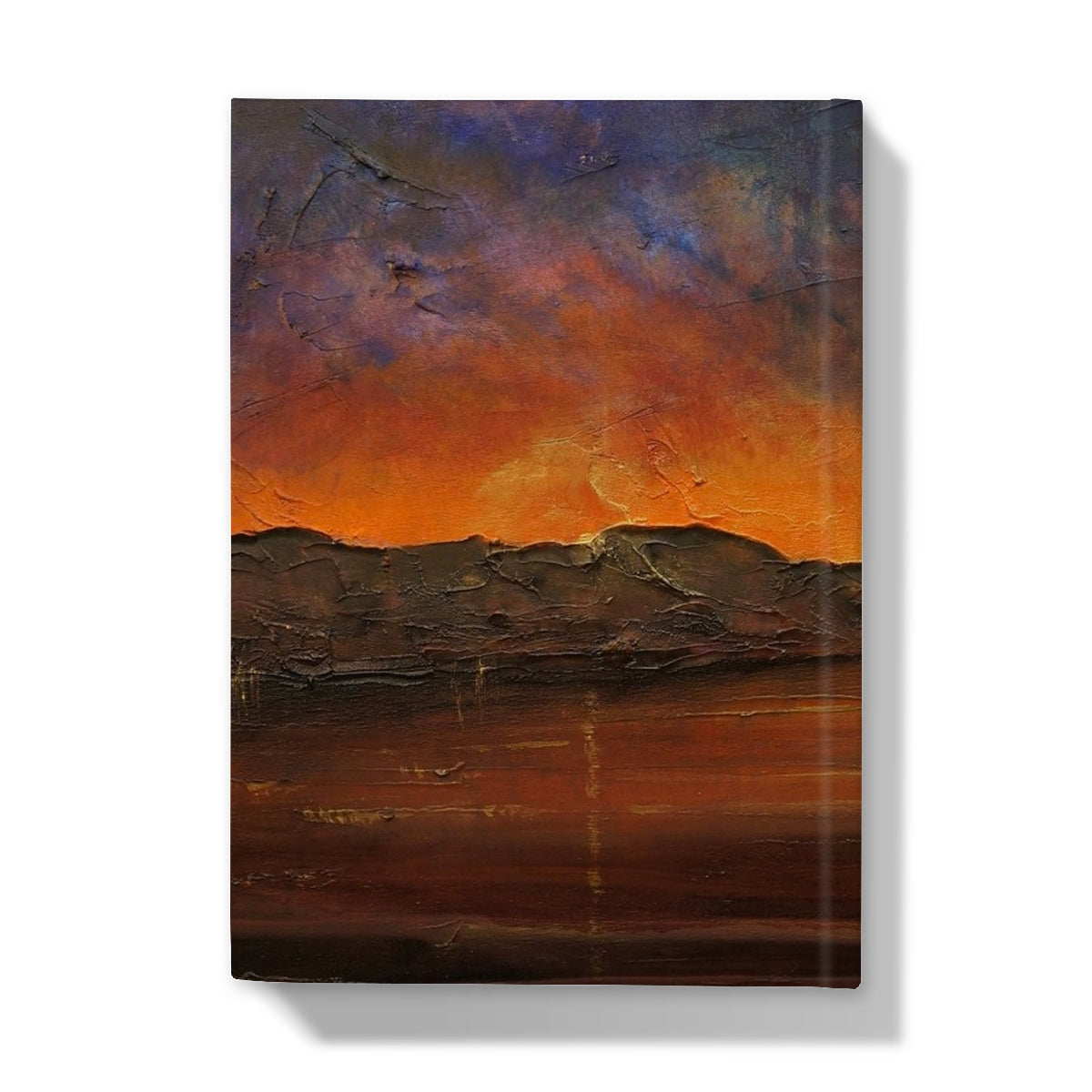 A Brooding Clyde Dusk Art Gifts Hardback Journal-Journals & Notebooks-River Clyde Art Gallery-Paintings, Prints, Homeware, Art Gifts From Scotland By Scottish Artist Kevin Hunter