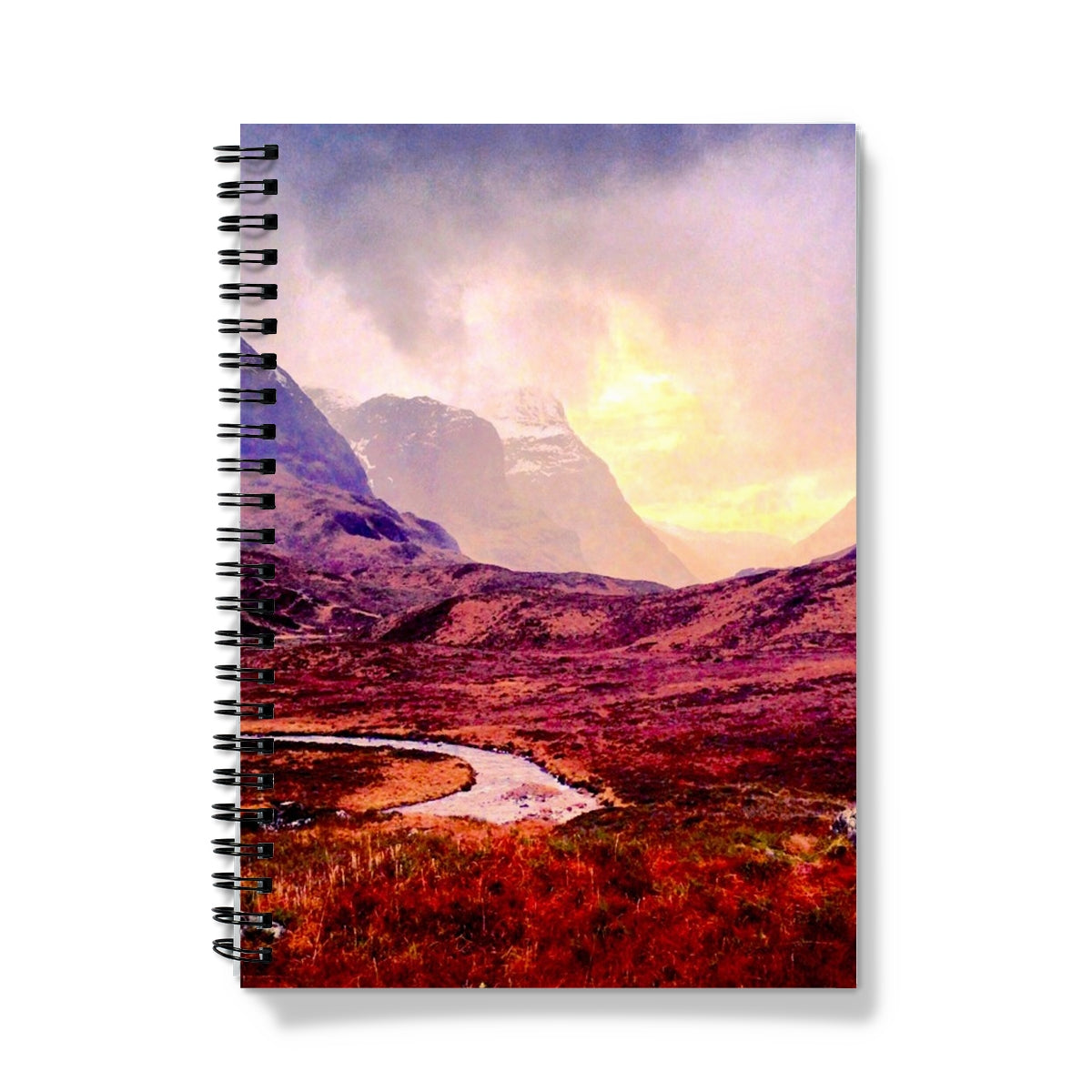 A Brooding Glencoe Art Gifts Notebook-Journals & Notebooks-Glencoe Art Gallery-A5-Lined-Paintings, Prints, Homeware, Art Gifts From Scotland By Scottish Artist Kevin Hunter