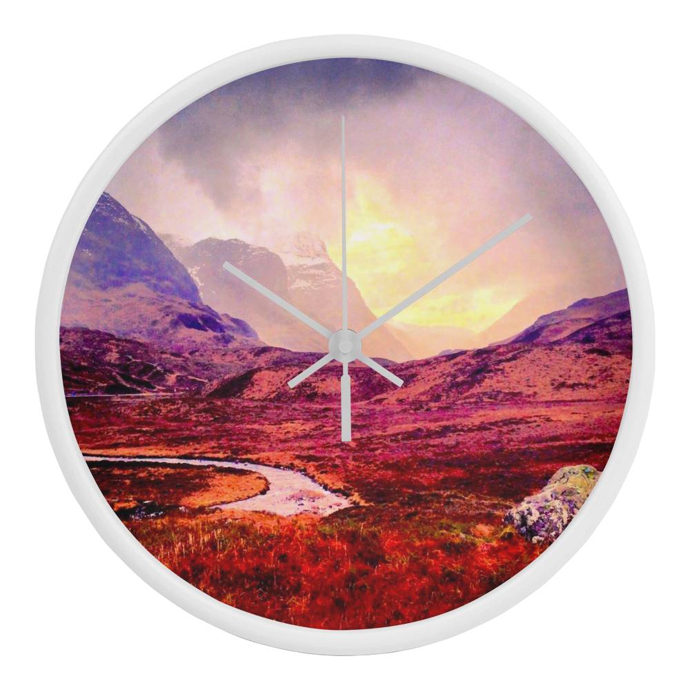 A Brooding Glencoe | Wall Art Clock | Scotland