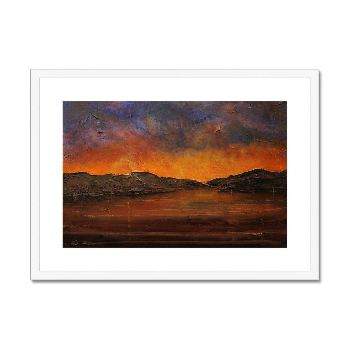 A Brooding River Clyde Dusk Painting | Framed & Mounted Prints From Scotland