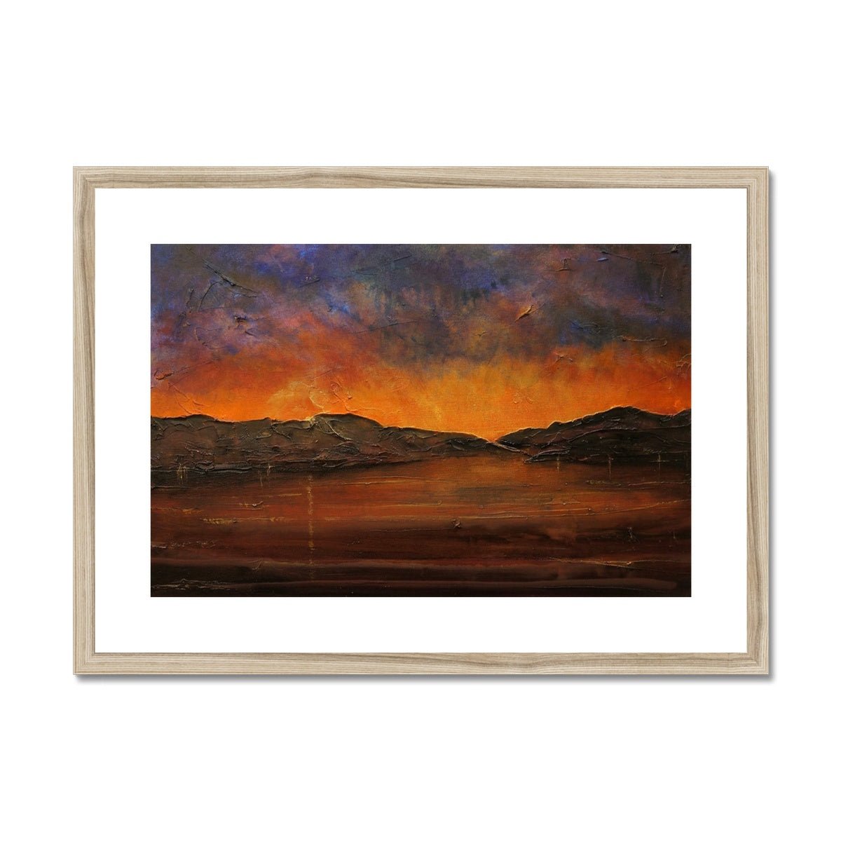 A Brooding River Clyde Dusk Painting | Framed &amp; Mounted Prints From Scotland