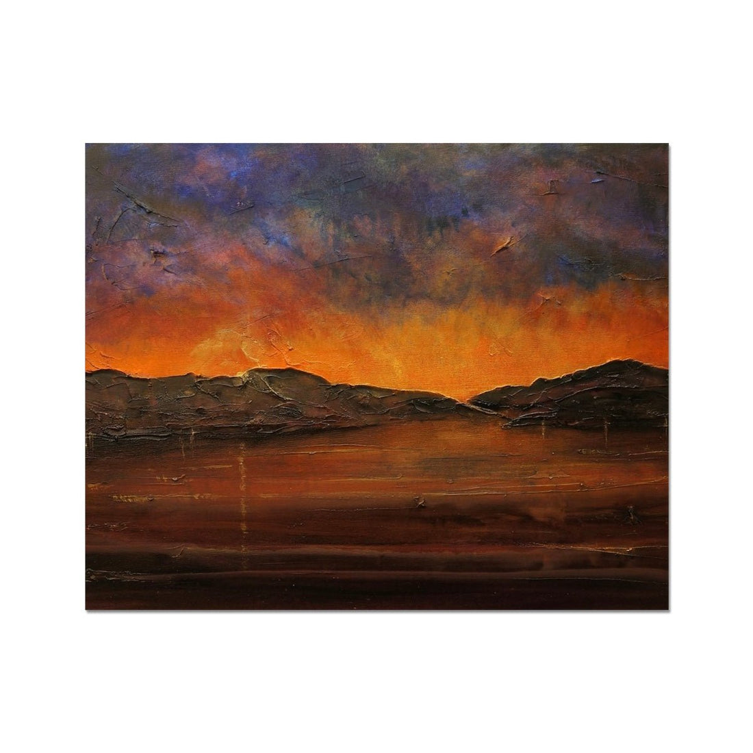 A Brooding River Clyde Dusk Painting | Artist Proof Collector Print | Paintings from Scotland by Scottish Artist Hunter