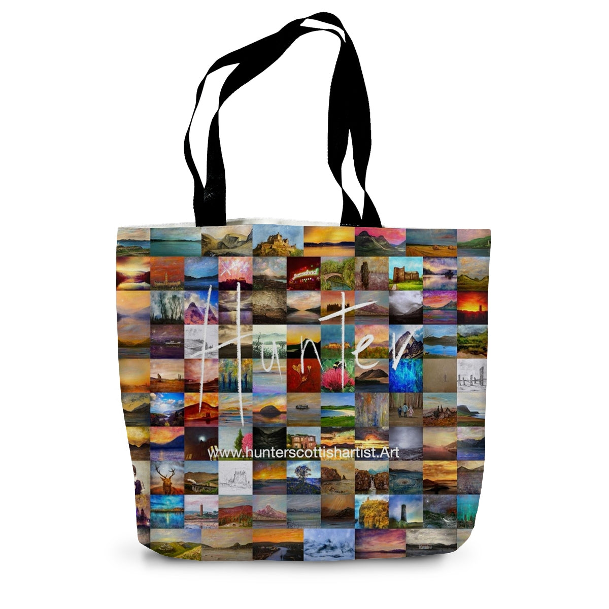A Clyde Summer Day Art Gifts Canvas Tote Bag-Bags-River Clyde Art Gallery-14"x18.5"-Paintings, Prints, Homeware, Art Gifts From Scotland By Scottish Artist Kevin Hunter