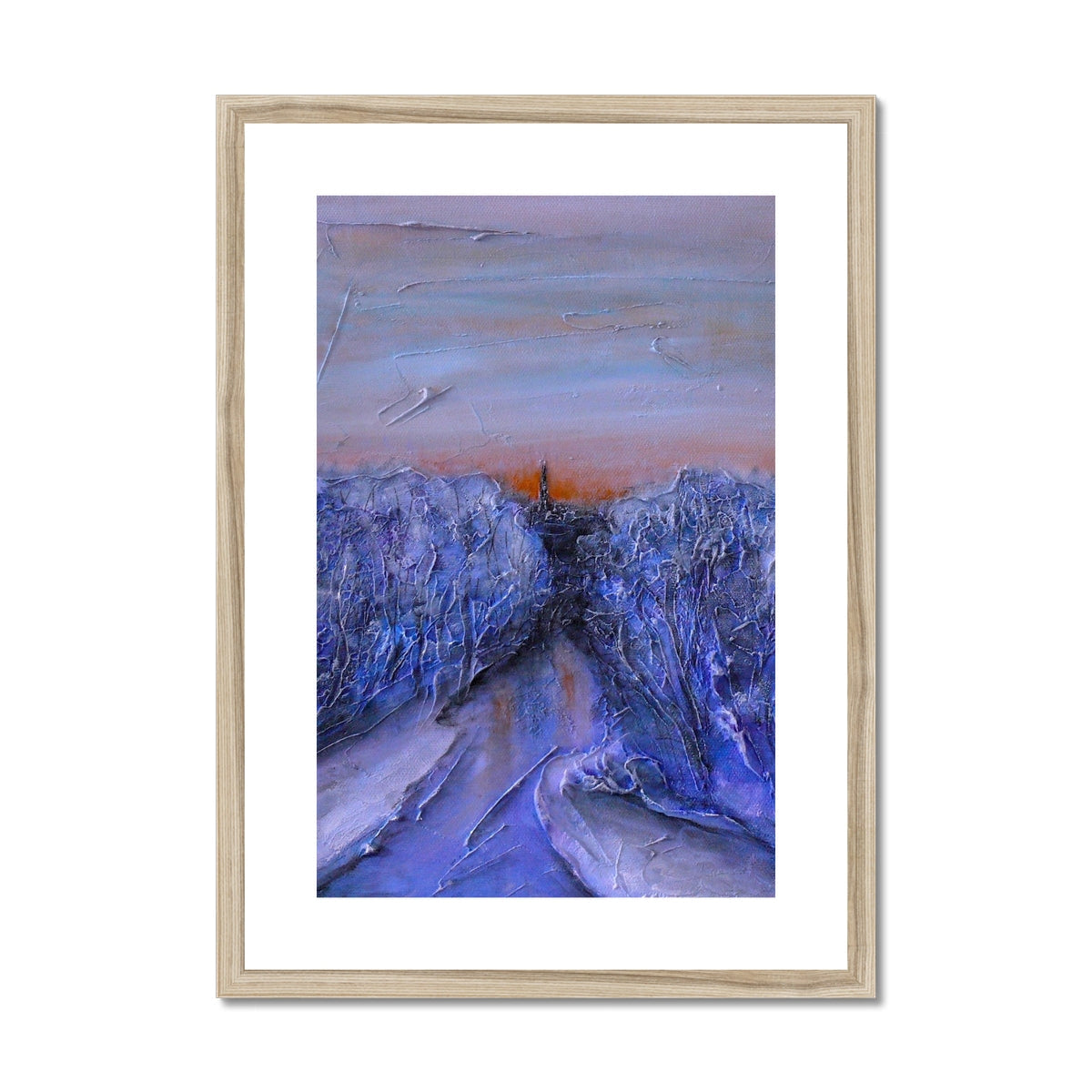 A Frozen River Kelvin Painting | Framed & Mounted Prints From Scotland