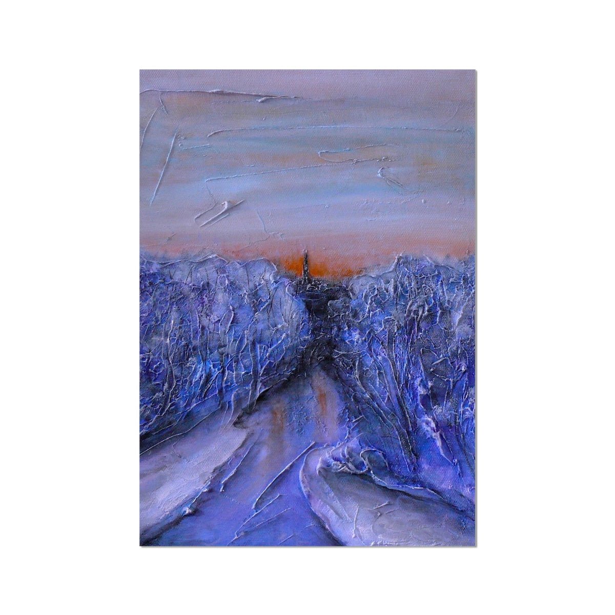 A Frozen River Kelvin Painting | Signed Art Prints From Scotland | By Scottish Artist Hunter