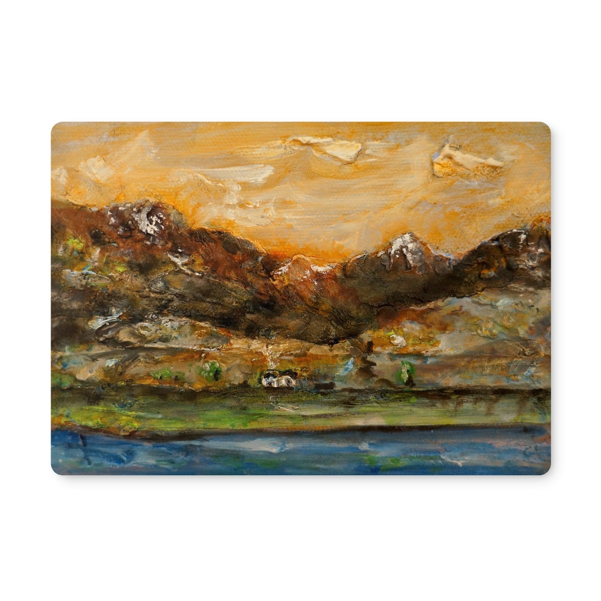 A Glencoe Cottage Art Gifts Placemat-Placemats-Glencoe Art Gallery-2 Placemats-Paintings, Prints, Homeware, Art Gifts From Scotland By Scottish Artist Kevin Hunter
