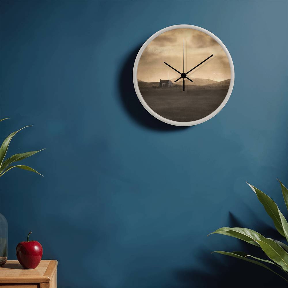 A Moonlit Croft | Wall Art Clock | Scotland