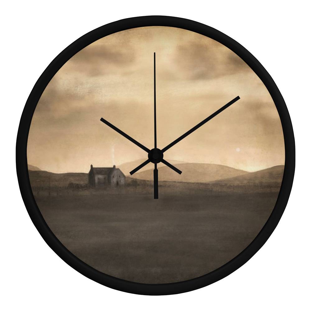 A Moonlit Croft | Wall Art Clock | Scotland