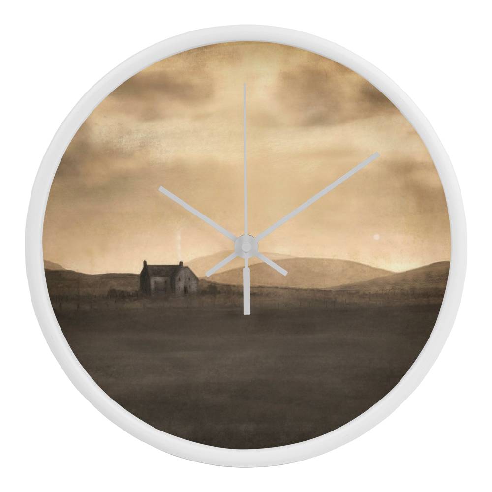 A Moonlit Croft | Wall Art Clock | Scotland