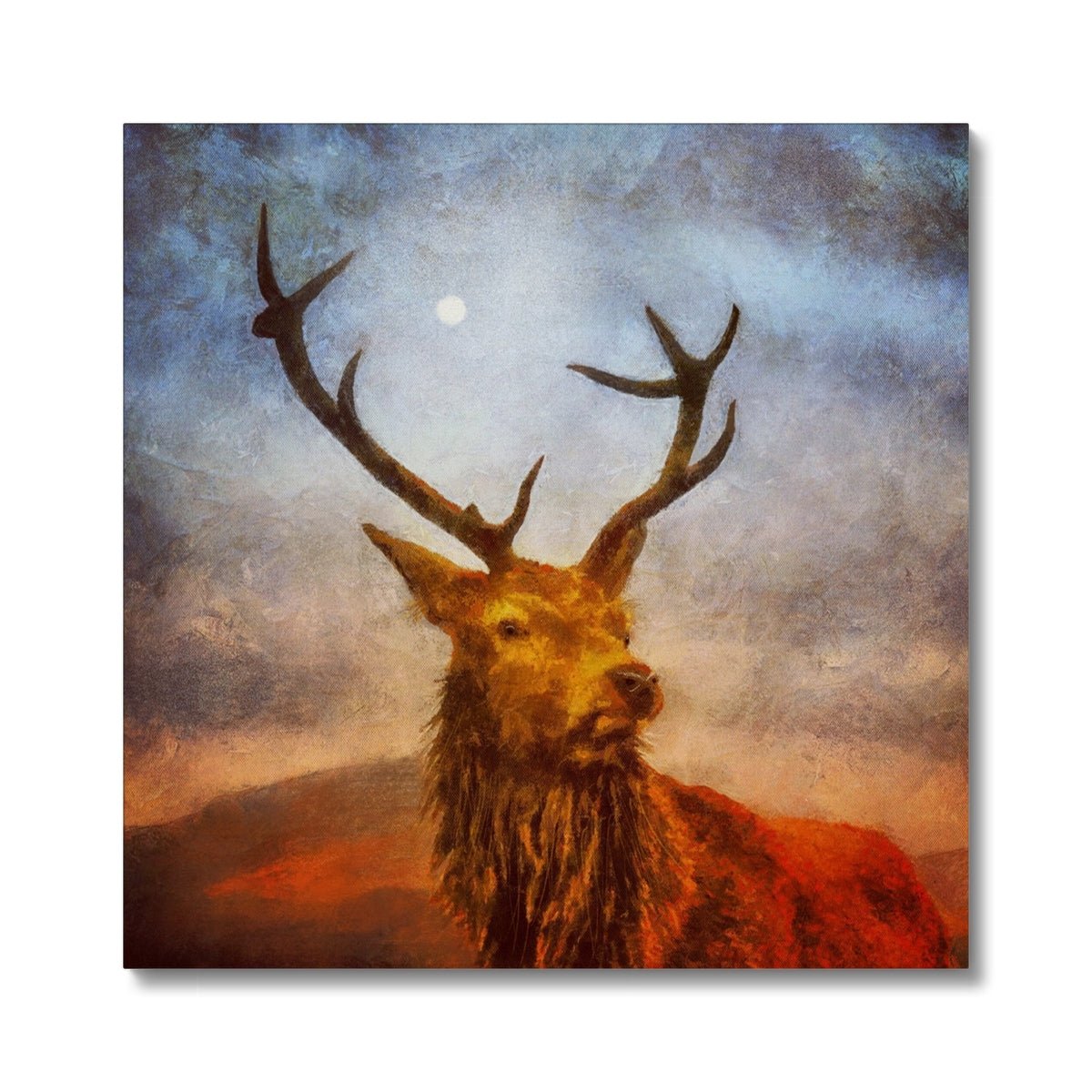 A Moonlit Highland Stag Canvas