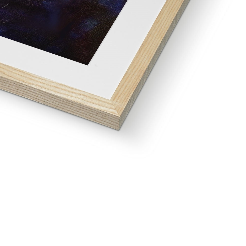 A Moonlit Highland Wood Painting | Framed & Mounted Prints From Scotland-Framed & Mounted Prints-Scottish Highlands & Lowlands Art Gallery-Paintings, Prints, Homeware, Art Gifts From Scotland By Scottish Artist Kevin Hunter