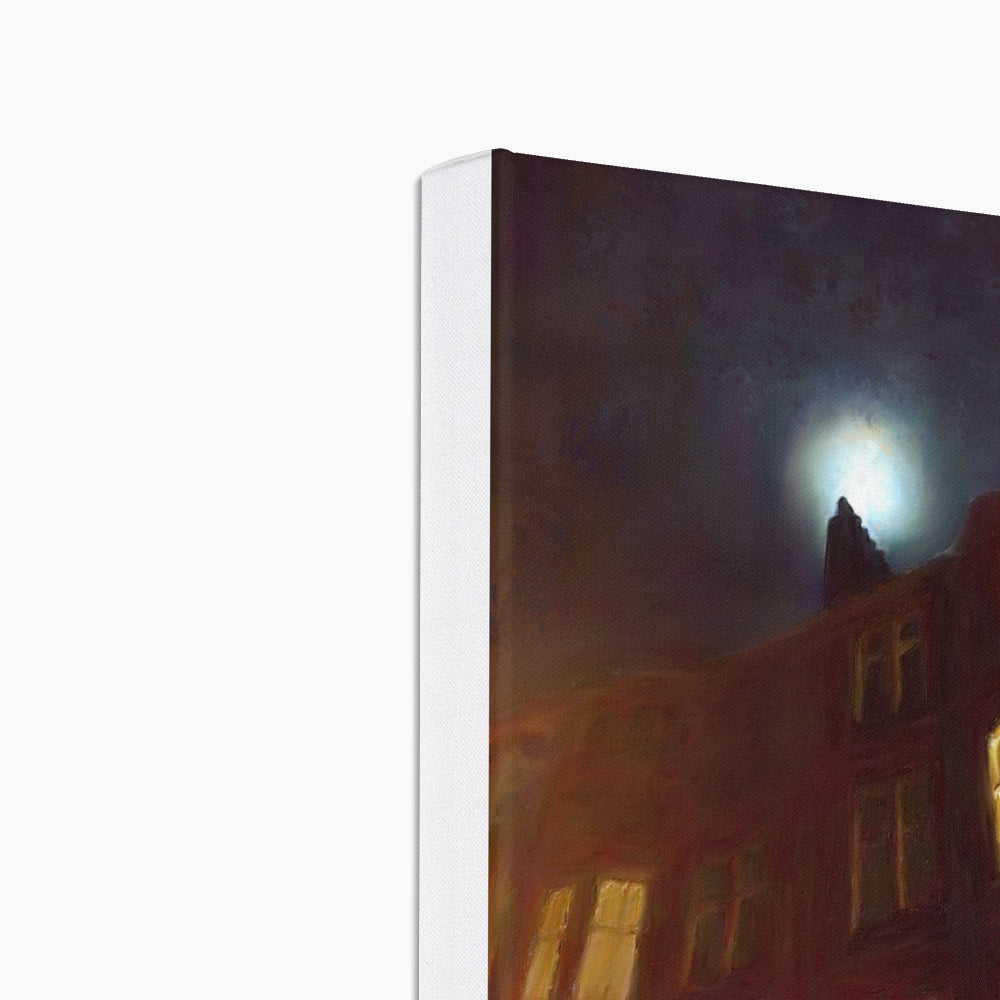 A Moonlit Tenement Art Eco Canvas from my Edinburgh & Glasgow Art Gallery Art Gallery Collection