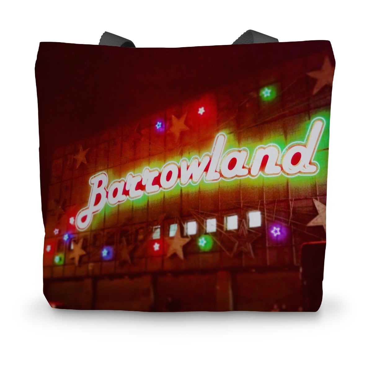A Neon Glasgow Barrowlands Art Gifts Canvas Tote Bag-Bags-Edinburgh & Glasgow Art Gallery-14"x18.5"-Paintings, Prints, Homeware, Art Gifts From Scotland By Scottish Artist Kevin Hunter