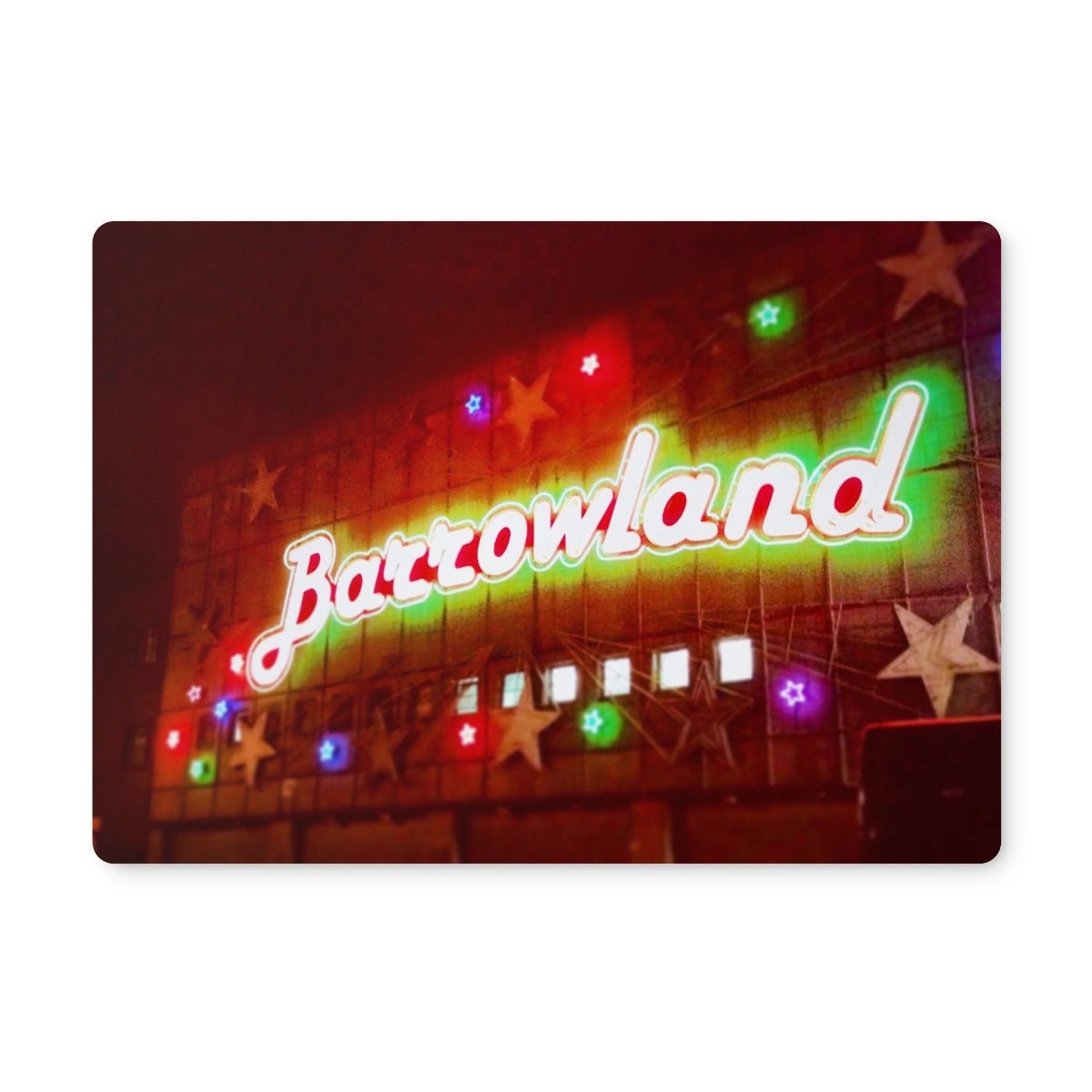A Neon Glasgow Barrowlands Art Gifts Placemat-Placemats-Edinburgh & Glasgow Art Gallery-Single Placemat-Paintings, Prints, Homeware, Art Gifts From Scotland By Scottish Artist Kevin Hunter