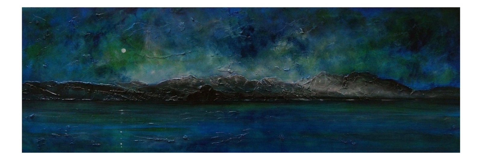 A Prussian Arran Night-Panoramic Prints-Arran Art Gallery-Paintings, Prints, Homeware, Art Gifts From Scotland By Scottish Artist Kevin Hunter