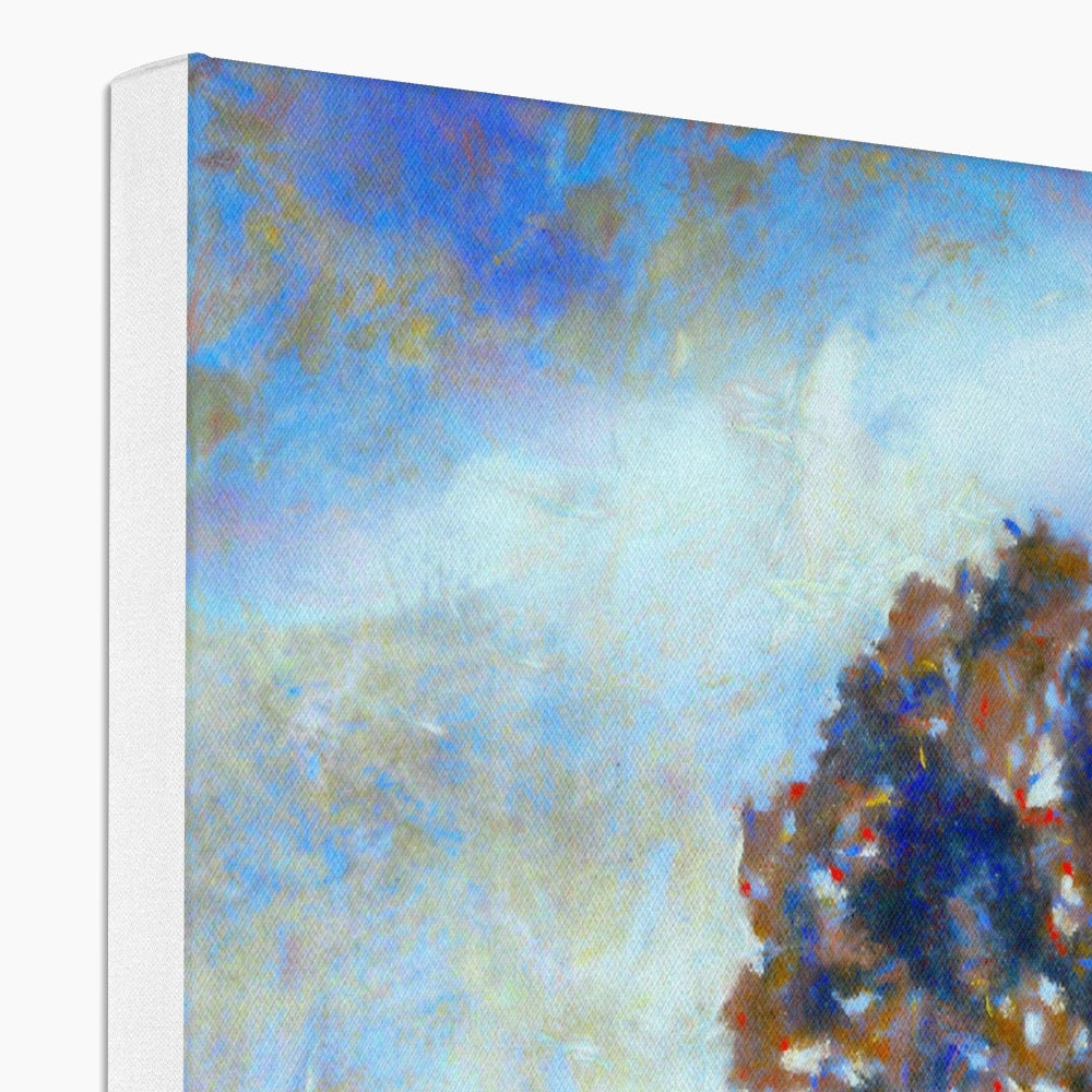 A Winter Highland Tree Painting | Canvas From Scotland-Contemporary Stretched Canvas Prints-Scottish Highlands & Lowlands Art Gallery-Paintings, Prints, Homeware, Art Gifts From Scotland By Scottish Artist Kevin Hunter