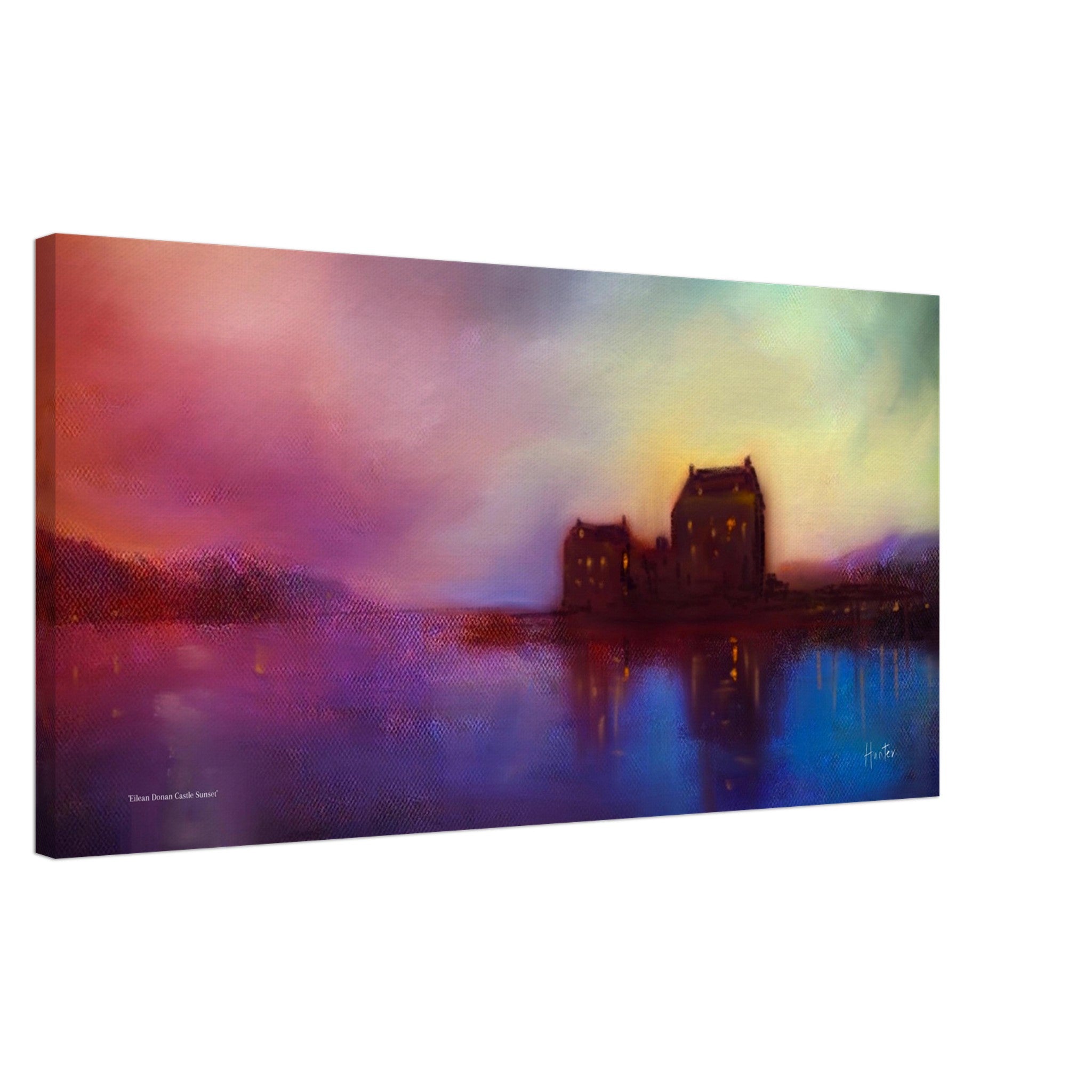 Eilean Donan Castle Sunset 2:1 Ratio Panoramic Art Canvas