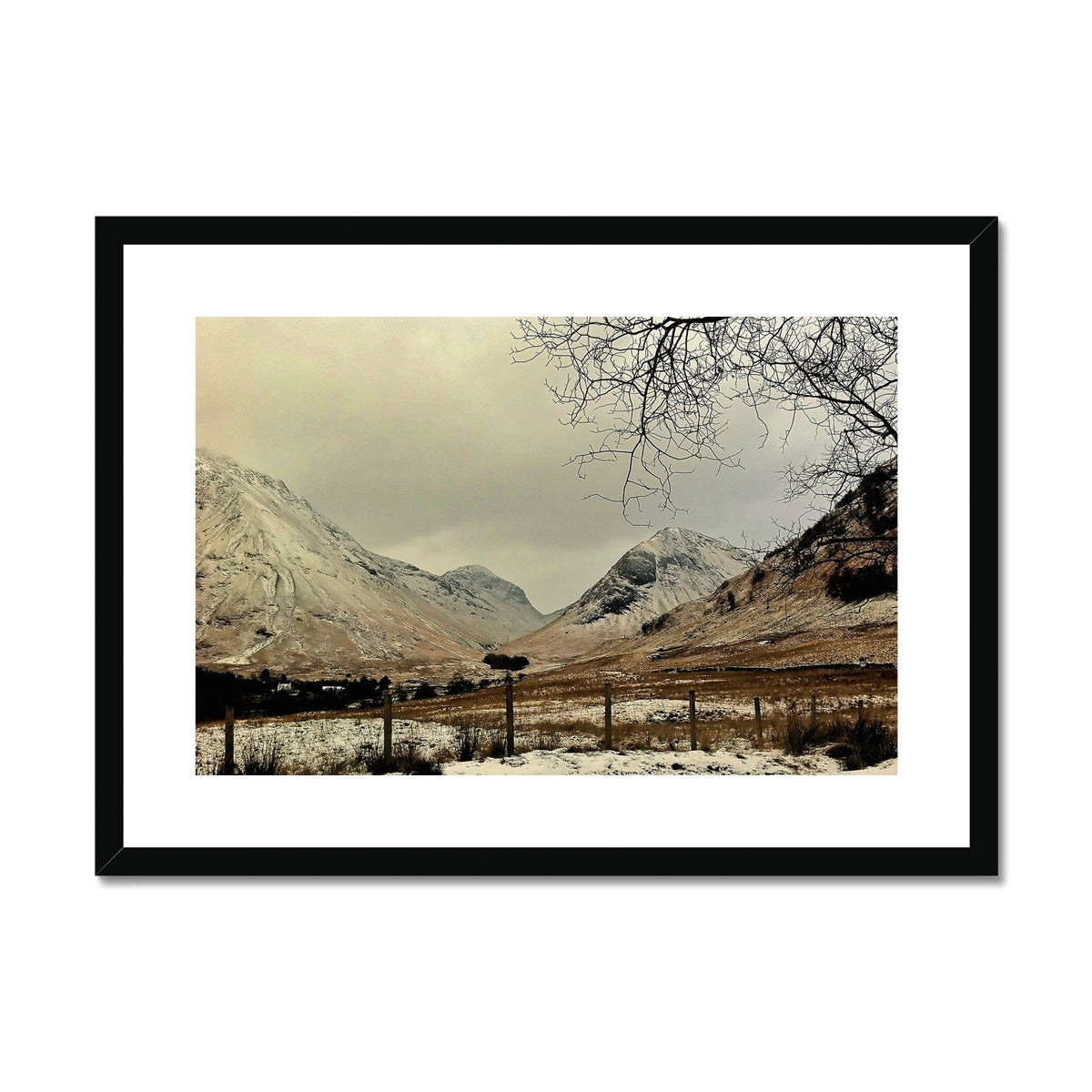 Winter In Glencoe Scottish Landscape Photography | Framed & Mounted Print