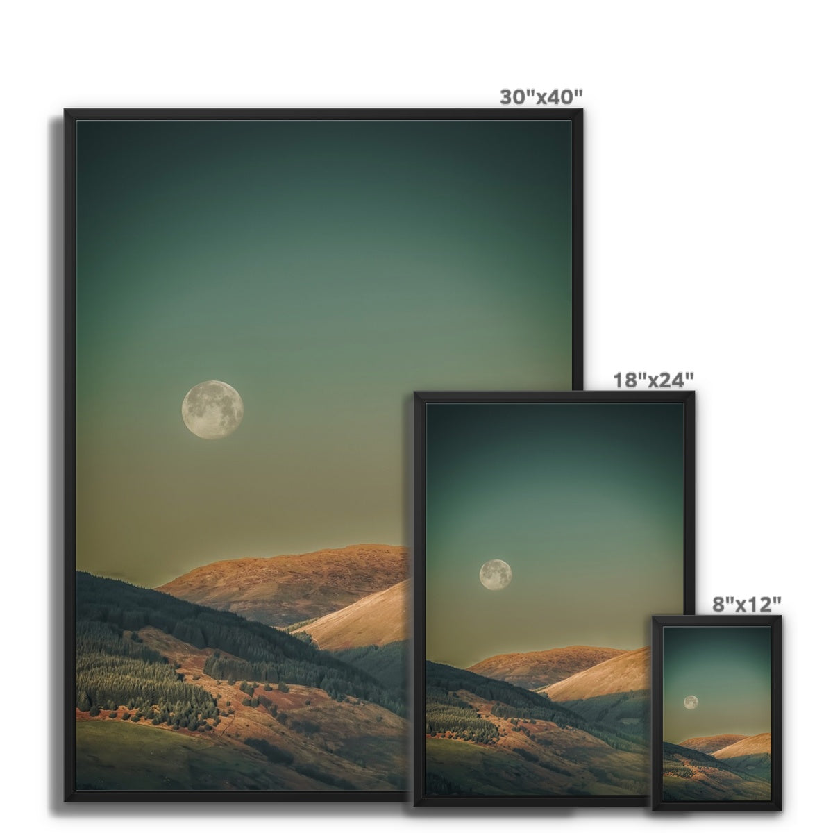 Argyll Moon Scottish Landscape Photography | Framed Canvas