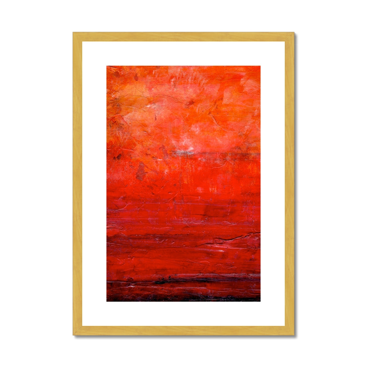 Abstract Summer Painting | Antique Framed & Mounted Prints From Scotland-Antique Framed & Mounted Prints-Abstract & Impressionistic Art Gallery-A2 Portrait-Gold Frame-Paintings, Prints, Homeware, Art Gifts From Scotland By Scottish Artist Kevin Hunter