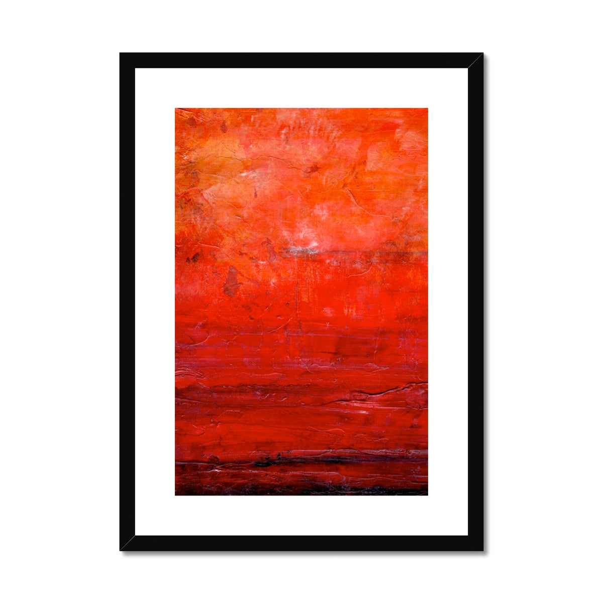 Abstract Summer Painting | Framed & Mounted Prints From Scotland-Framed & Mounted Prints-Abstract & Impressionistic Art Gallery-A2 Portrait-Black Frame-Paintings, Prints, Homeware, Art Gifts From Scotland By Scottish Artist Kevin Hunter