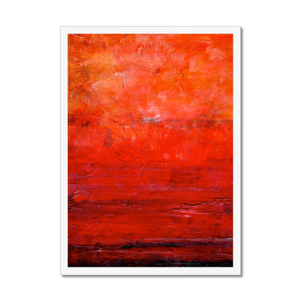 Abstract Summer Painting | Framed Prints From Scotland-Framed Prints-Abstract & Impressionistic Art Gallery-A2 Portrait-White Frame-Paintings, Prints, Homeware, Art Gifts From Scotland By Scottish Artist Kevin Hunter