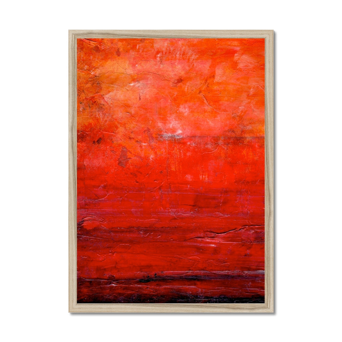 Abstract Summer Painting | Framed Prints From Scotland-Framed Prints-Abstract & Impressionistic Art Gallery-A2 Portrait-Natural Frame-Paintings, Prints, Homeware, Art Gifts From Scotland By Scottish Artist Kevin Hunter