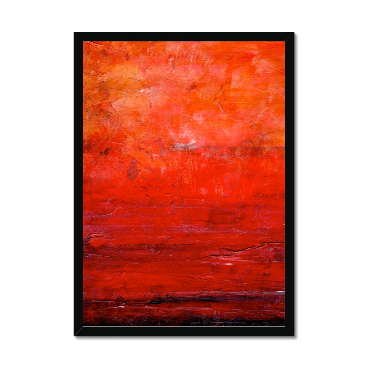 Abstract Summer Painting | Framed Prints From Scotland-Framed Prints-Abstract & Impressionistic Art Gallery-A2 Portrait-Black Frame-Paintings, Prints, Homeware, Art Gifts From Scotland By Scottish Artist Kevin Hunter