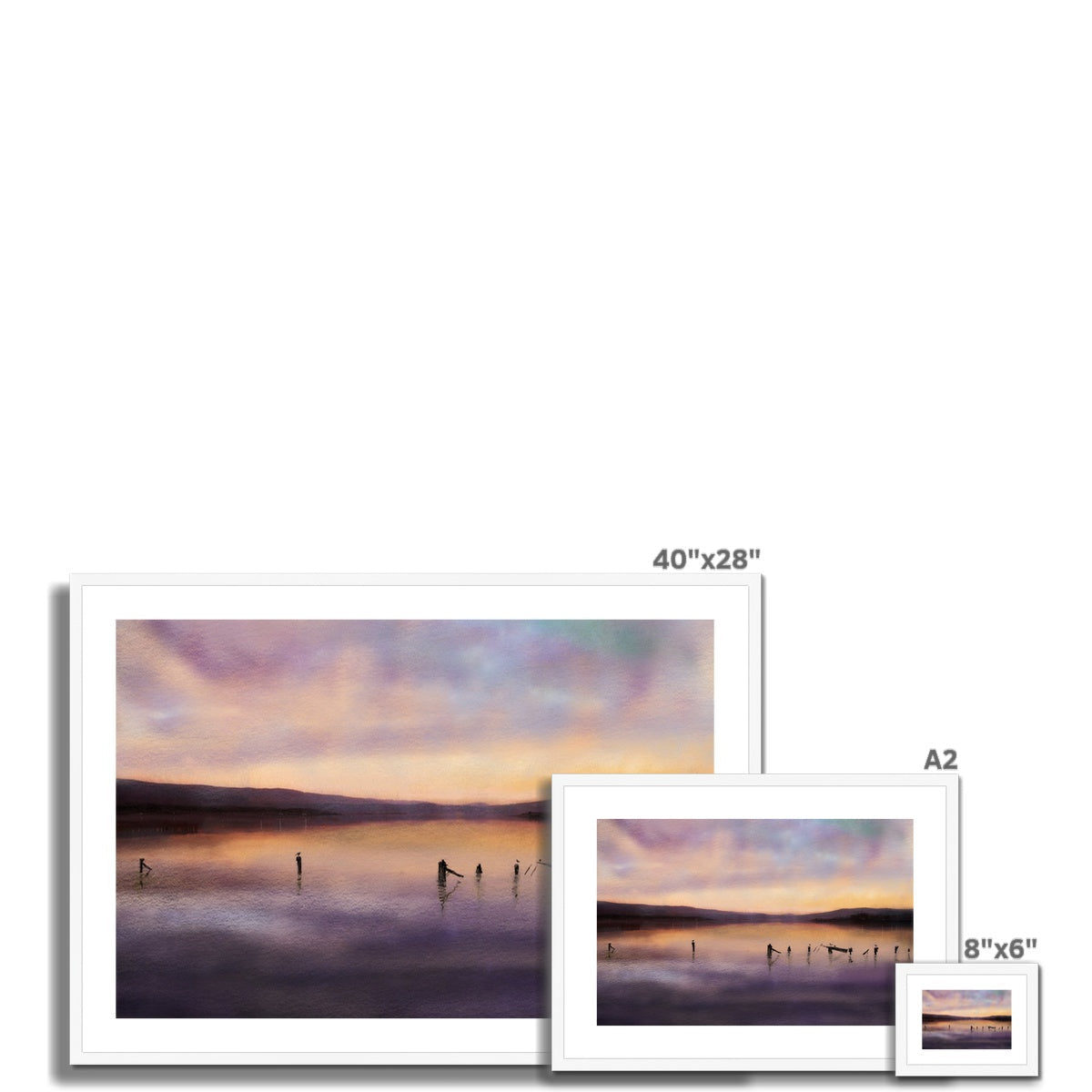 Admiralty Jetty Dusk 40x28 framed abstract sunset print