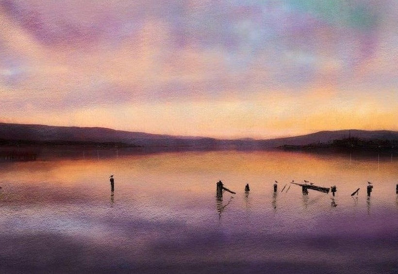 Admiralty Jetty Dusk Art Prints from my River Clyde Art Gallery Collection