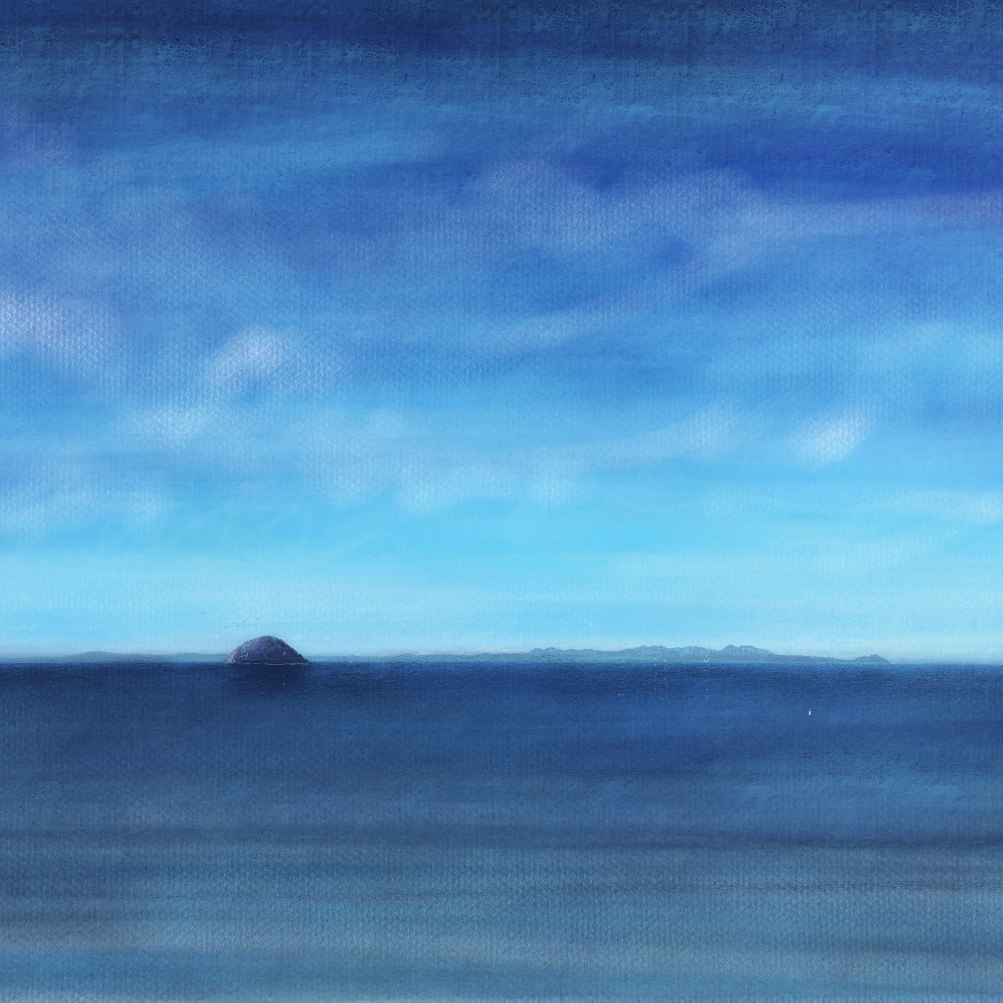 Ailsa Craig & Arran | Scotland In Your Pocket Art Print-Scotland In Your Pocket Framed Prints-Arran Art Gallery-Paintings, Prints, Homeware, Art Gifts From Scotland By Scottish Artist Kevin Hunter