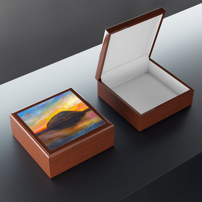 Ailsa Craig Dusk | Art Jewellery Box | Scotland